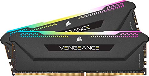 Corsair Vengeance RGB PRO SL 32 GB (2x16 GB) DDR4 3200 MHz C16, Illuminated Desktop Memory Kit (10 Individually Addressable RGB LEDs, Optimised for AMD Ryzen), Black