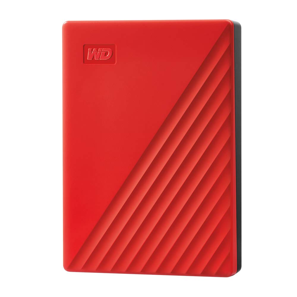 WD 4TB My Passport portable external storage, external hard drive, USB 3.0, portable HDD with software for device management, backup and password protection, works with PC, Xbox &Playstation, Red