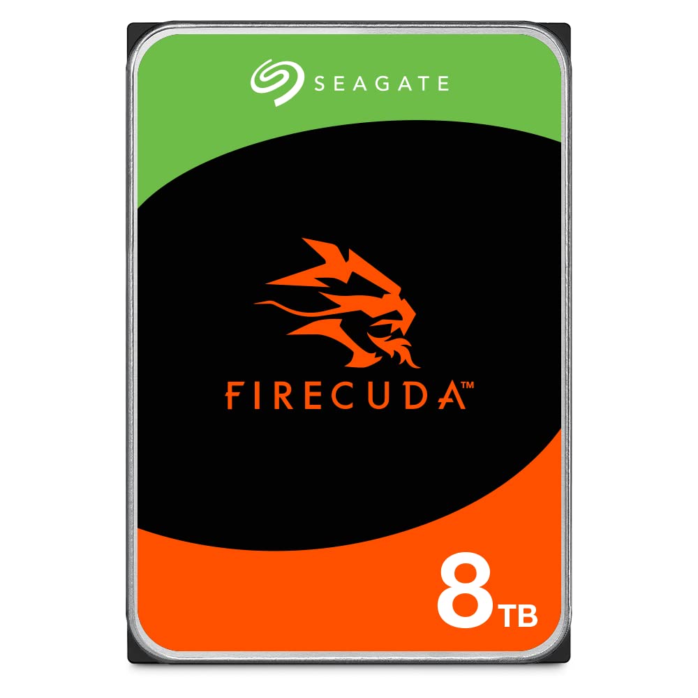 Seagate FireCuda HDD 8TB, Internal Hard Drive HDD, 3.5 Inch, CMR, SATA 6 Gb/s 7.200 RPM 256MB Cache, 300TB/year, Data Rescue Services (ST8000DXZ01)