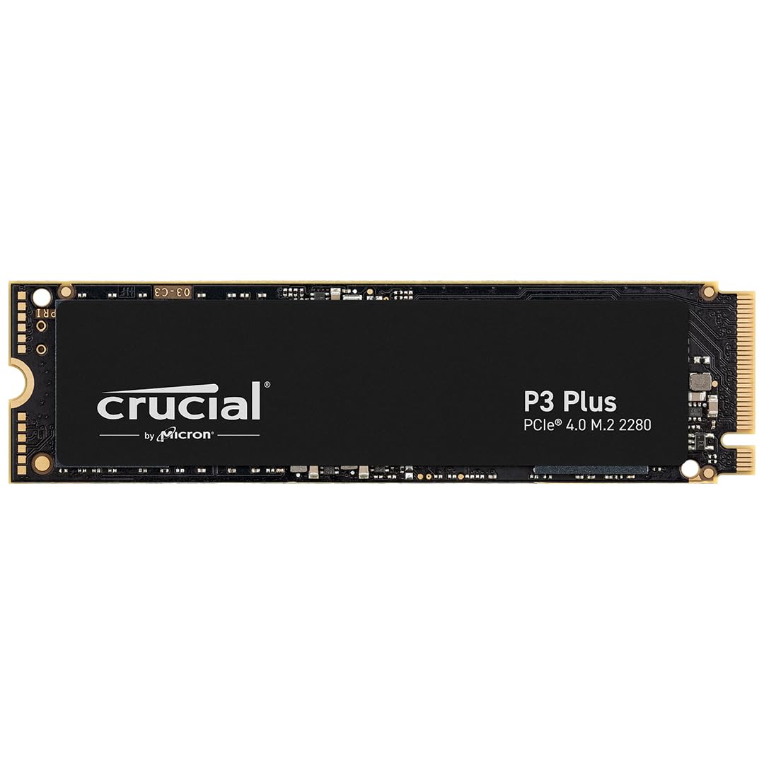 Crucial P3 Plus SSD 4TB M.2 NVMe PCIe Gen4 Internal SSD, Up to 4800MB/s, Laptop & Desktop (PC) Compatible, Solid State Drive - CT4000P3PSSD801
