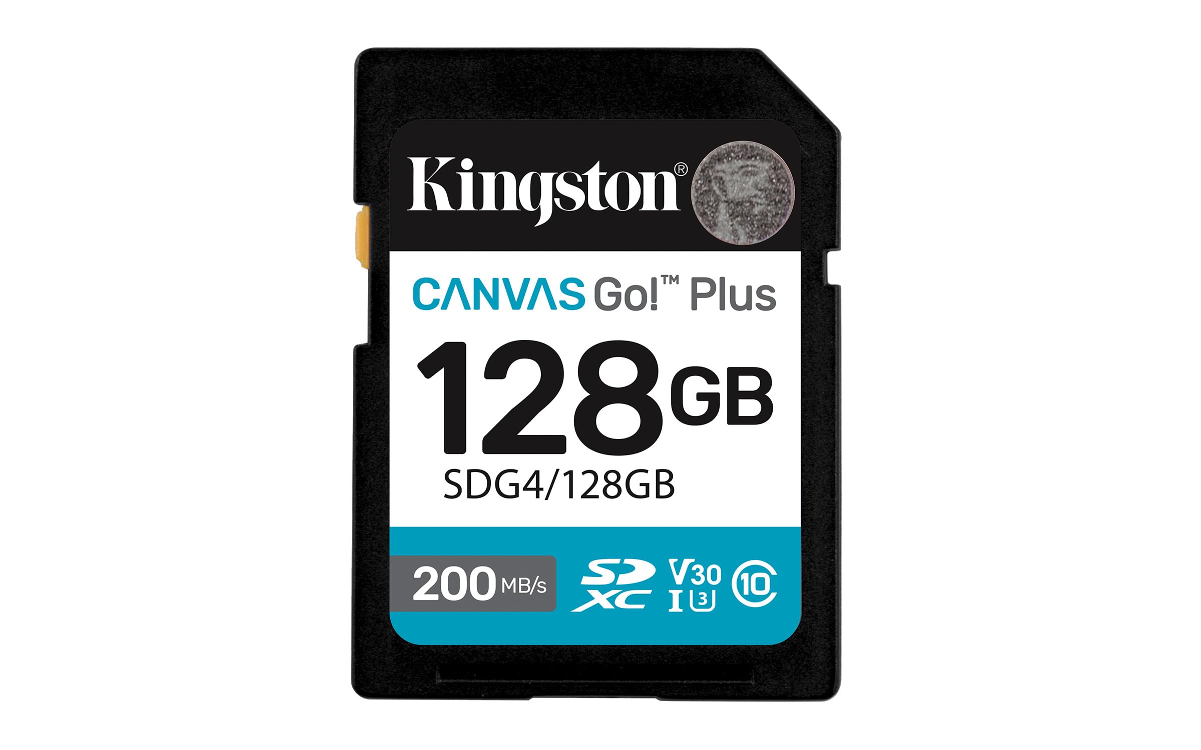 Kingston Canvas Go Plus SDXC Memory Card Gen4 200MB/s C10 UHS-I U3 V30 128GB-SDG4/128GB