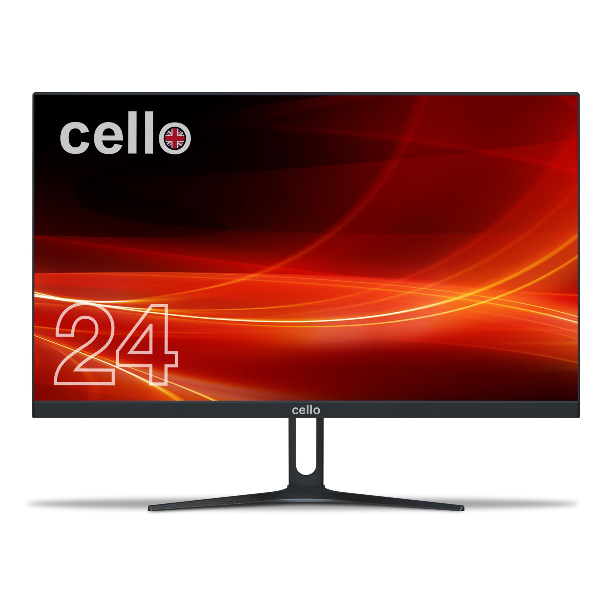Cello M2420FHD 24 inch Frameless Full HD 1920x1080p LED Ultra Slim Monitor, Flicker Free, HDMI, 60Hz, Response Time 13ms, Low Blue Light, Computer & Gaming Monitor 24 inch