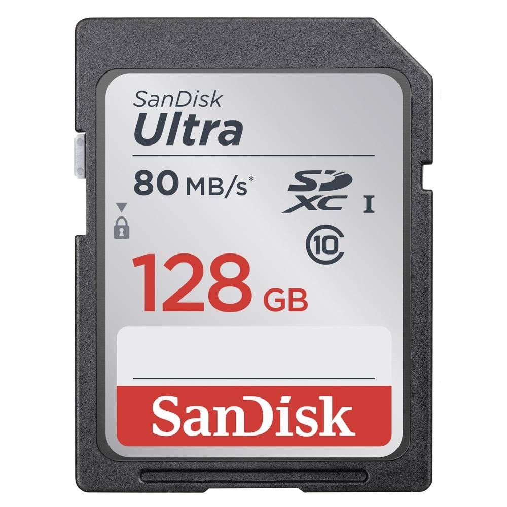 SanDisk Ultra 128 GB SDXC Class 10 Memory Card up to 80 Mbps