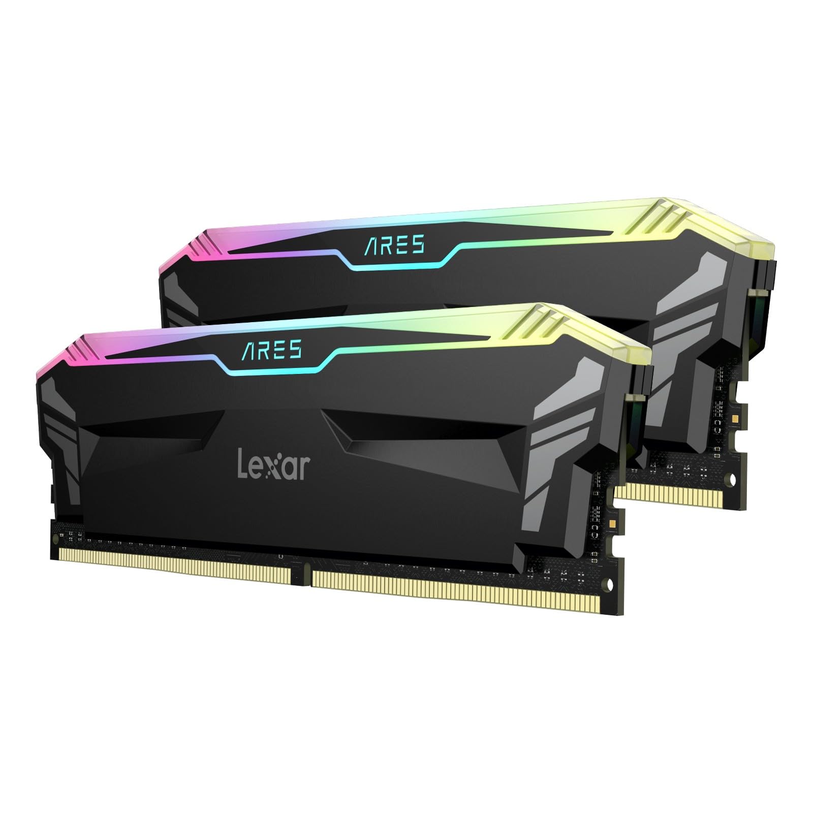 Lexar ARES RGB DDR4 RAM 16GB Kit (2x8GB) 3200MHz, DRAM 288-Pin UDIMM Desktop Memory, PC Gaming Computer High-Performance Memory for Intel XMP 2.0 and AMD Ryzen/CL16-20-20-40/1.35V (LD4U08G32C16LA-RGD)