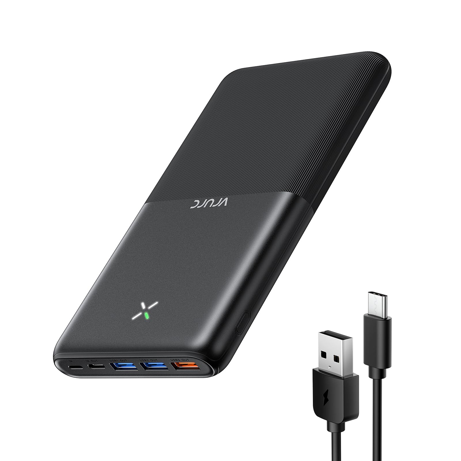 VRURC Power bank 30000mAh,20W Fast Charge PD 18W QC 3.0 USB C Portable Charger Battery Pack With 4 Outputs & 3 Inputs Compatible with iPhone iPad Samsung Huawei Phones Tablet and More