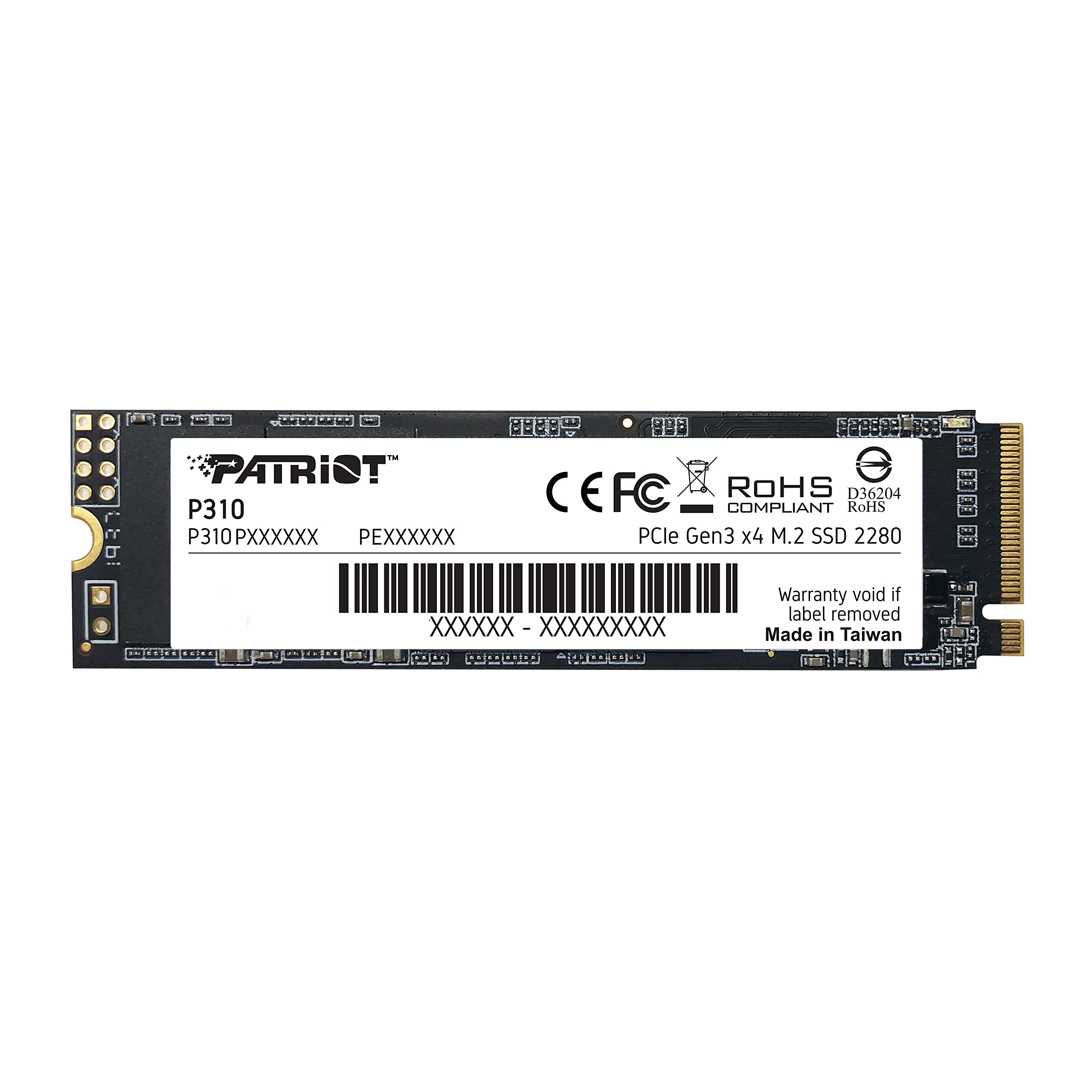Patriot P310 1.92TB Internal SSD - NVMe PCIe M.2 Gen3 x 4 - Low-Power Consumption Solid State Drive - P310P192TM28