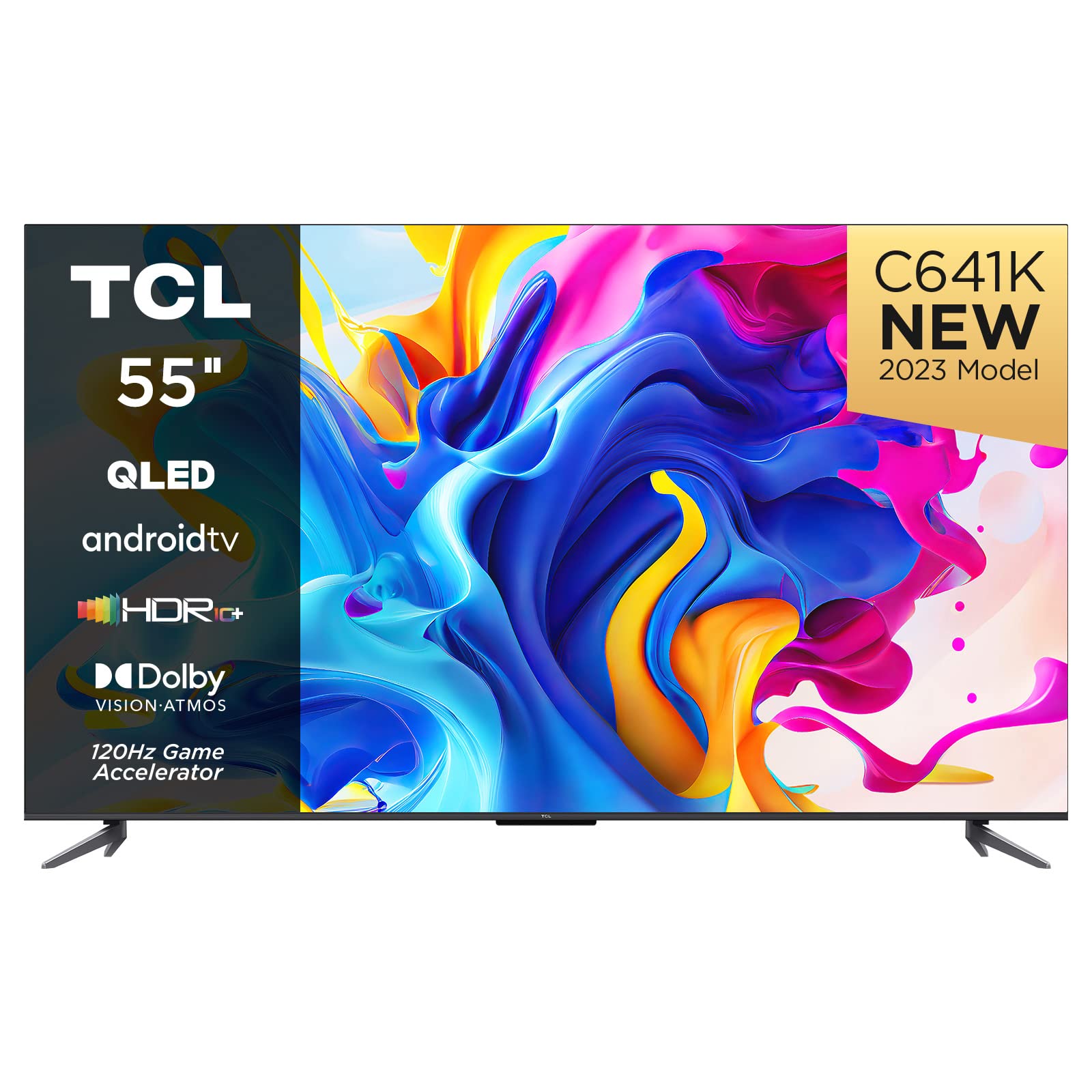 55C641K 55-inch QLED Television, 4K Ultra HD, Android Smart TV (Game master, Dolby Atmos, Freeview Play, Motion clarity, Hands-Free Voice Control, compatible with Google assistant & Alexa)