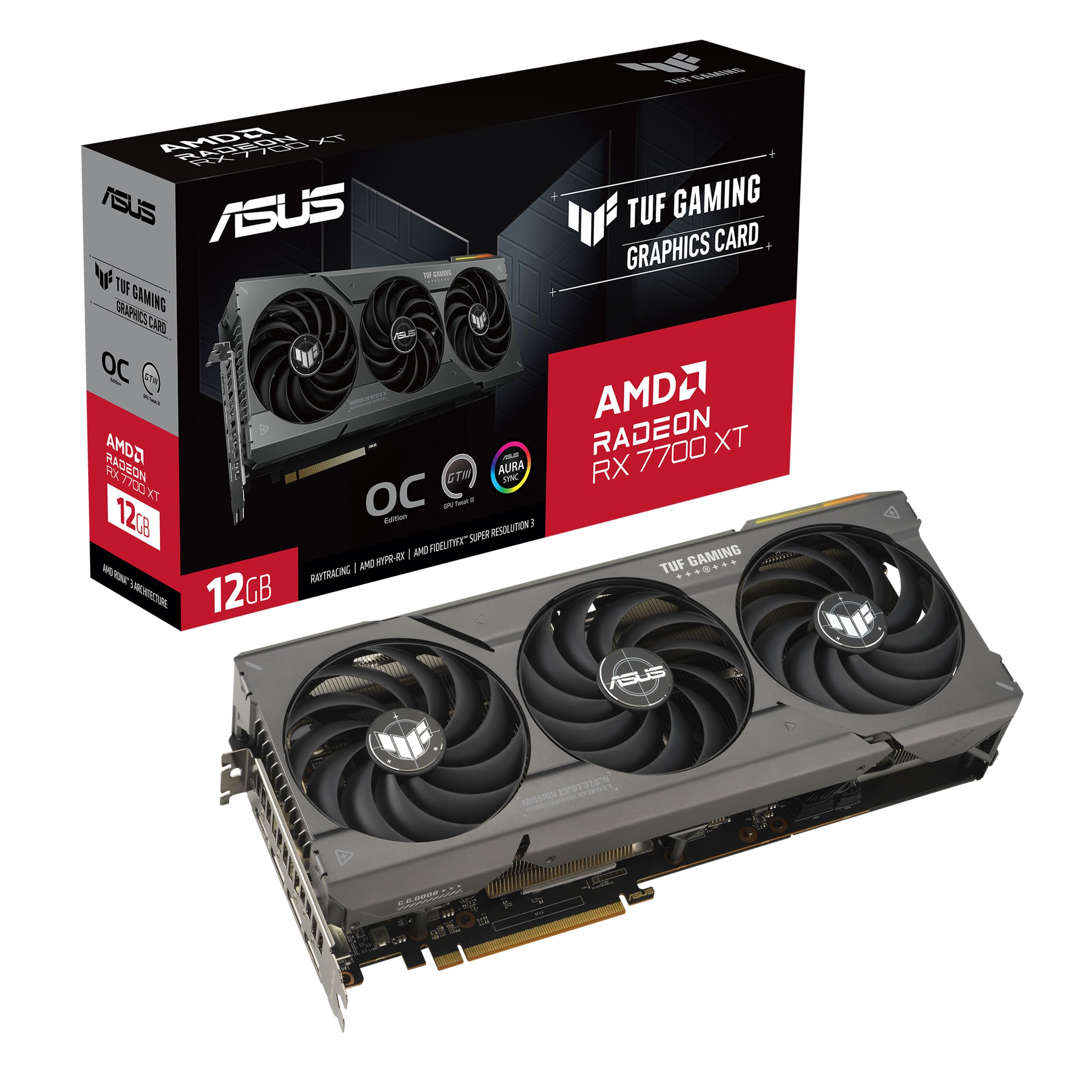 ASUS TUF Gaming TUF-RX7700XT-O12G-GAMING AMD Radeon RX 7700 XT 12 Go GDDR6