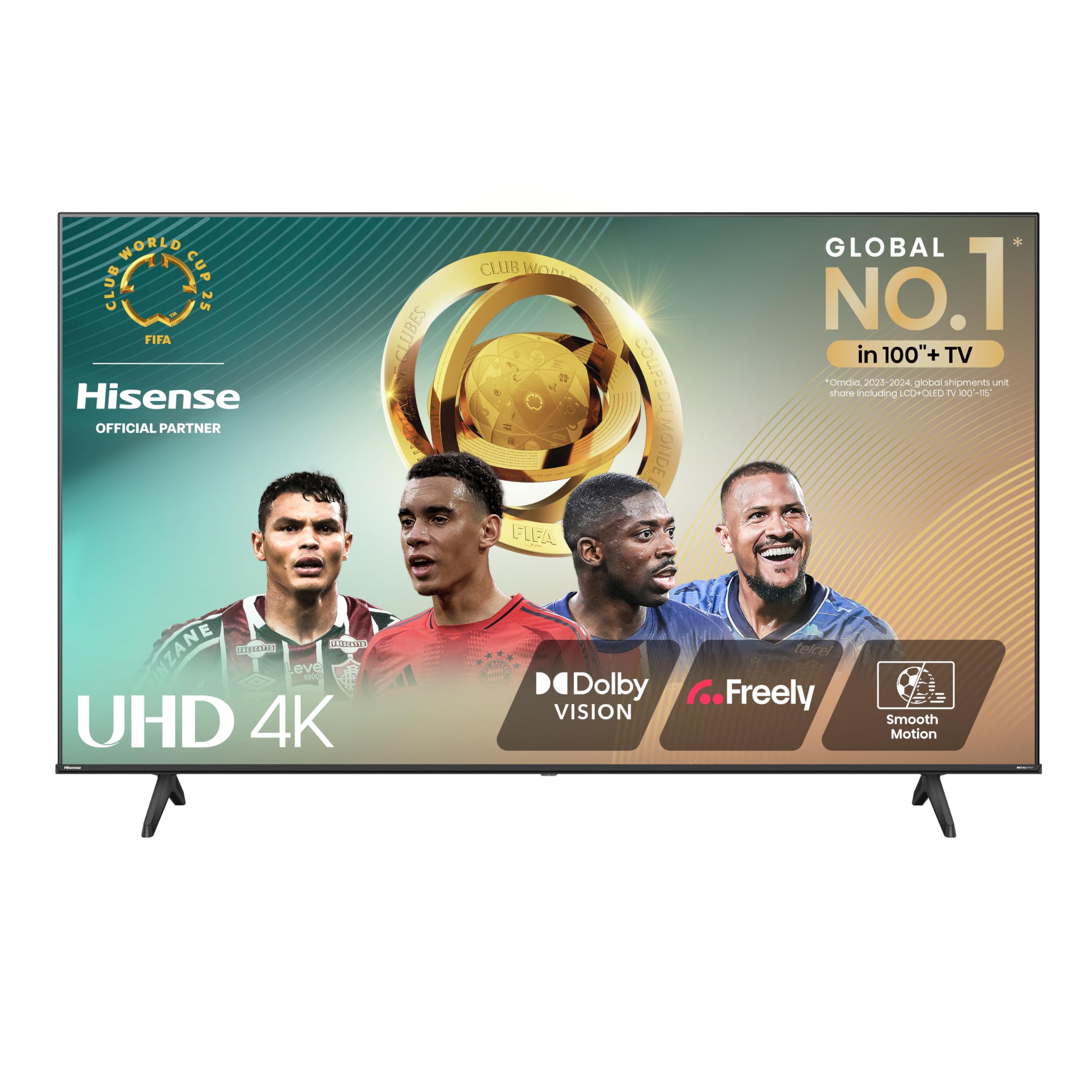 Hisense 65 Inch 4K Smart TV 65E6NTUK - Dolby Vision, Game Mode PLUS with 60Hz VRR ALLM, Smooth Motion, AI Sports Mode, Vidaa OS with Freely, Youtube, Netflix and Disney+ & Now TV (2024 Model)