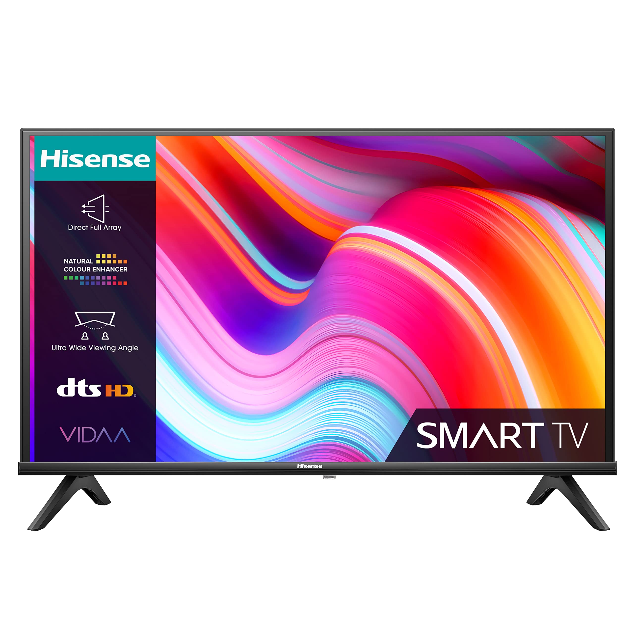 Hisense 32 Inch HD VIDAA Smart TV 32A4KTUK - Natural Enhancer, HDMI, Share to TV, and Youtube, Freeview Play, Netflix and Disney+ (2023 Model), Operating System VIDAA